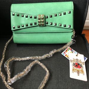 Urban Expressions luxury vegan leather green bag crossbody NWT